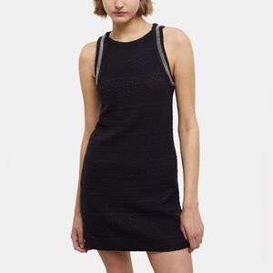 NWT The Kooples Black Sleeveless Chain Trim Mini Dress Size M / 2